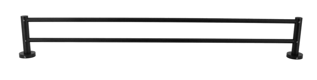 Single Classic Towel Bar Rail Bathroom Electroplated Matte Black Finish