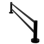 Single Classic Towel Bar Rail Bathroom Electroplated Matte Black Finish