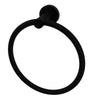 Classic Towel Bar Rail Ring Electroplated Matte Black Finish