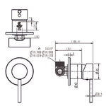 Shower Bath Mixer Tap WATERMARK Approved Electroplated Matte Black