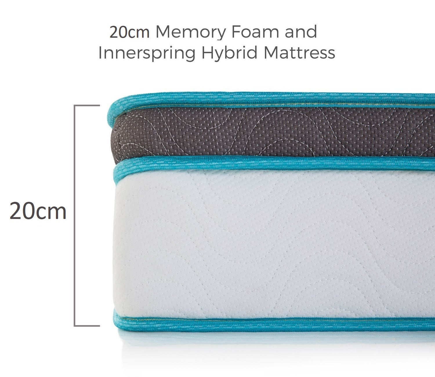 Palermo Queen 20cm Memory Foam and Innerspring Hybrid Mattress