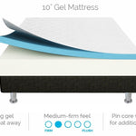 Palermo Double 25cm Gel Memory Foam Mattress - Dual-Layered - CertiPUR-US Certified