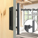 Carbon Steel Door Handle & Flush Pull Wood Door Gate Hardware 12"