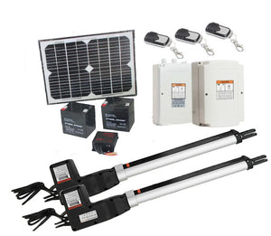 1000KG 10W Solar Double Swing Auto Motor Remote Gate Opener