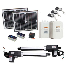 1000KG 20W Solar Double Swing Auto Motor Remote Gate Opener