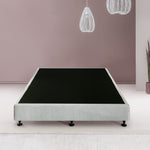 Palermo King Single Ensemble Bed Base Platinum Light Grey Linen Fabric