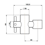 20mm Replacement Solid Brass Slide Rail Bracket Slider