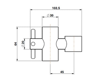 20mm Replacement Solid Brass Slide Rail Bracket Slider