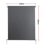 Retractable Straight Drop Roll Down Awning Garden Patio Screen 2.1X2.5M