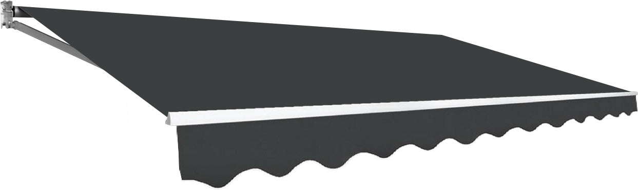 Outdoor Folding Arm Awning Retractable Sunshade Canopy Grey 5.0m x 2.5m