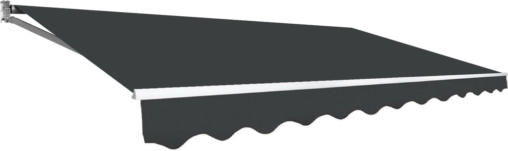 Outdoor Folding Arm Awning Retractable Sunshade Canopy Grey 5.0m x 2.5m