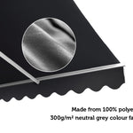 Outdoor Folding Arm Awning Retractable Sunshade Canopy Grey 4.0m x 3.0m