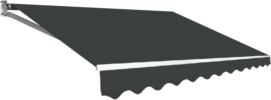 Outdoor Folding Arm Awning Retractable Sunshade Canopy Grey 3.0m x 2.5m