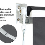 Outdoor Folding Arm Awning Retractable Sunshade Canopy Grey 3.0m x 2.5m