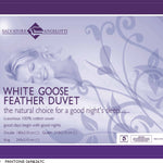 King Single Quilt - 100% White Goose Feather