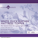 King Single Mattress Topper - 100% Duck Feather