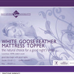 King Single Mattress Topper - 100% Goose Feather