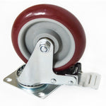 4 X 5" Heavy Duty 400kg Swivel Castor Wheels Trolley Furniture Caster All Brake