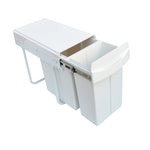 Pull Out Bin Kitchen Double Dual Slide Garbage Rubbish Waste 10L+20L