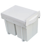 Pull Out Bin Kitchen Double Dual Slide Garbage Rubbish Waste 2X20L