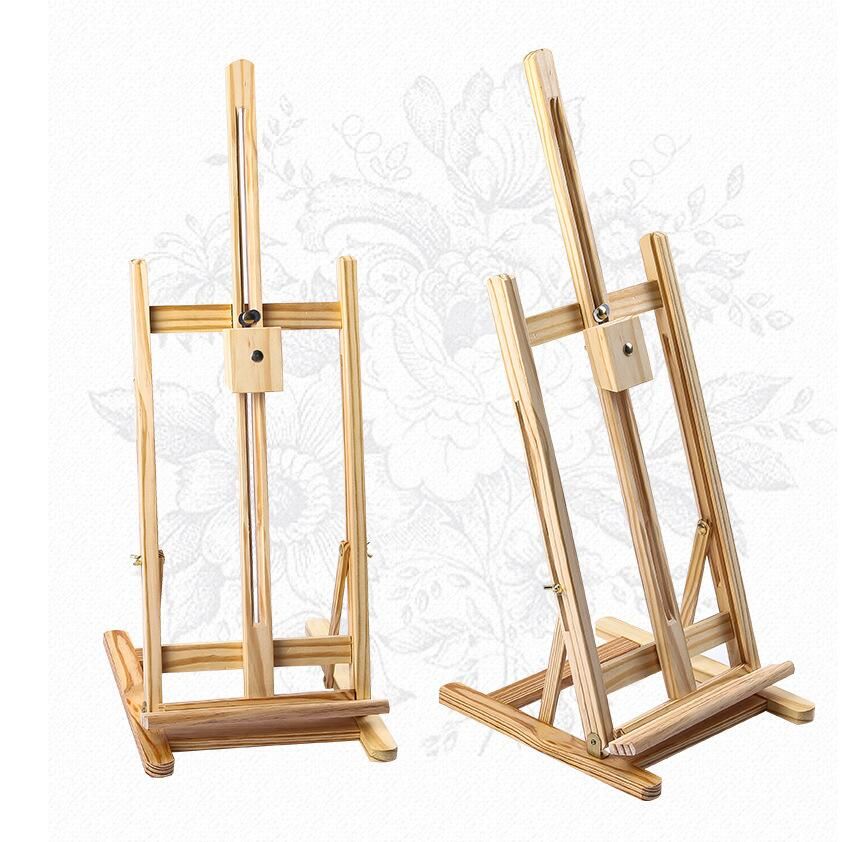 Tabletop Easel Wood Studio H-Frame Artist Art Display Painting Shop Tripod Stand Wedding