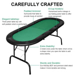 185cm 8 Player Folding Poker Blackjack Table with Cup Holder