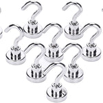 10x Strong Rare Earth N38 Neodymium Magnetic Hanger Holder 10kg Magnet Hooks