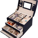 Jewellery Storage Box Girls Rings Necklaces Display Organiser Storage Case