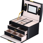 Jewellery Storage Box Girls Rings Necklaces Display Organiser Storage Case