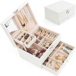 Jewellery Storage Box Girls Rings Necklaces Display Organiser Storage Case