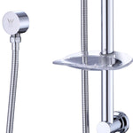 Hand Held Shower Rail Soap Dish Bathroom Set