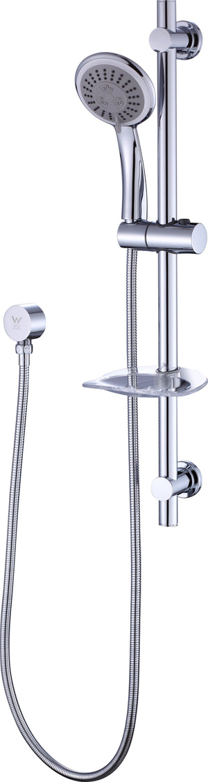 Hand Held Shower Rail Soap Dish Bathroom Set