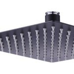 200mm Shower Head Square 304SS Electroplated Matte Black Finish