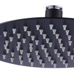 200mm Shower Head Round 304SS Electroplated Matte Black Finish