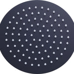 200mm Shower Head Round 304SS Electroplated Matte Black Finish