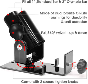 T Bar Row Landmine Platform 360° Swivel Fits 1“, 2" Olympic Bars