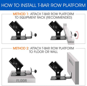 T Bar Row Landmine Platform 360° Swivel Fits 1“, 2" Olympic Bars