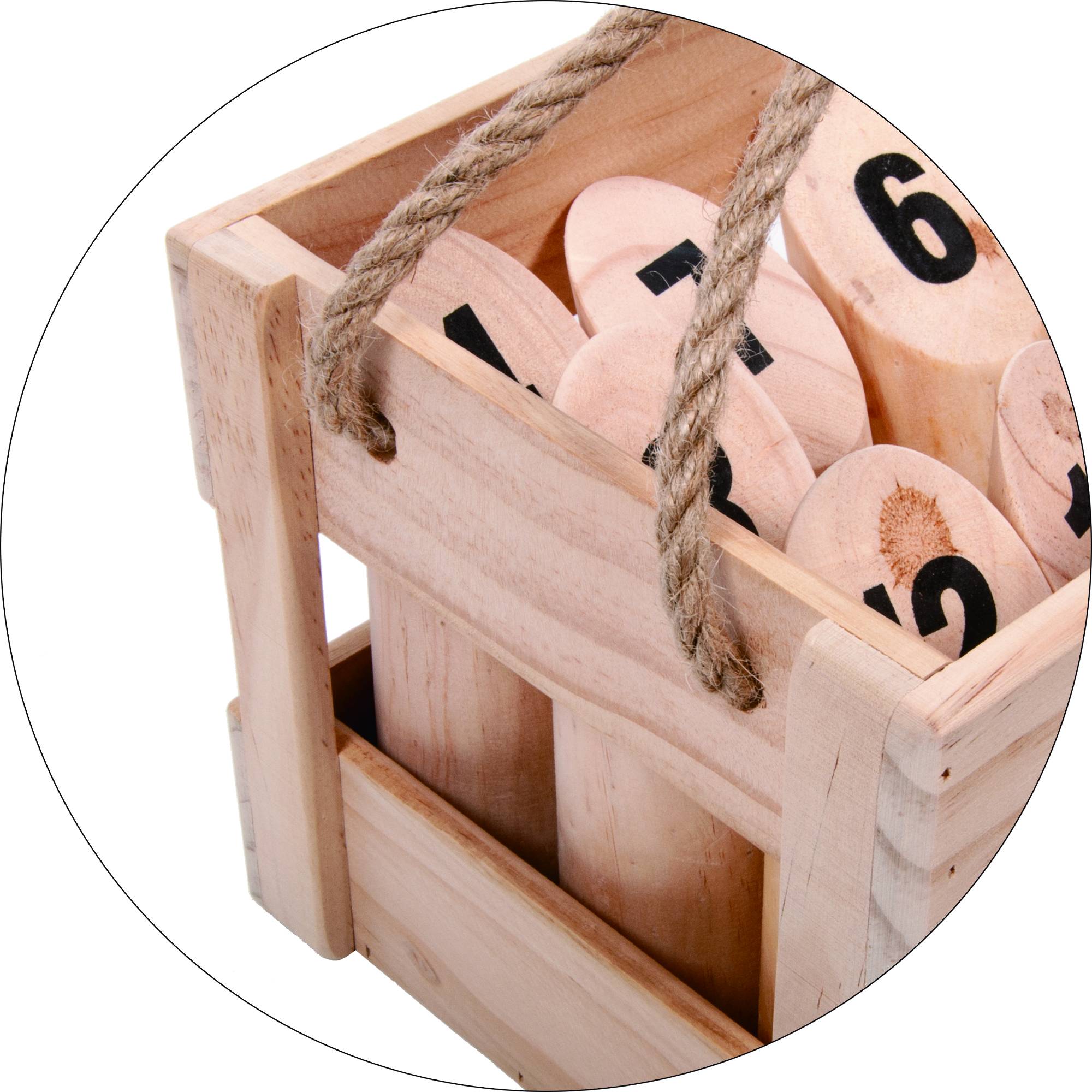 Number Toss Wooden Set Outdoor Games with Carry Case