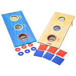 2-in-1 Three-Hole Bags and Washer Toss Combo Cornhole Portable Outdoor Games