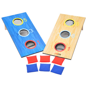 2-in-1 Three-Hole Bags and Washer Toss Combo Cornhole Portable Outdoor Games