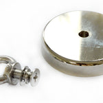 Round Neodymium Fishing Magnet with Countersunk Hole and Eyebolt, 500 LBS pull