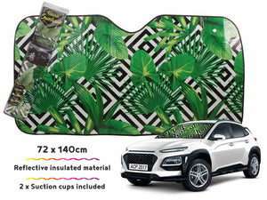 Car Sunshade Geo Palm 140x72cm 