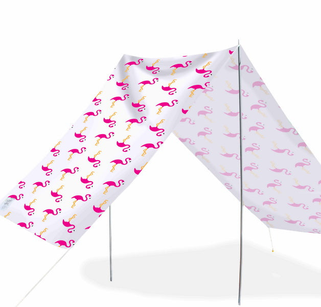 Good Vibes Summer Beach Tent Flamingo 148x370cm