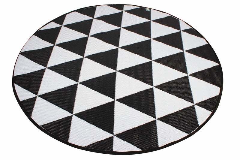 Outdoor Pp Mat Weatherproof Triangle Round Dia. 200cm