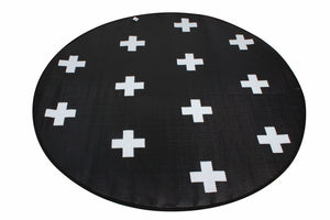 Outdoor Pp Mat Weatherproof Crosses Round Dia. 200cm