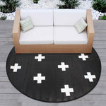 Outdoor Pp Mat Weatherproof Crosses Round Dia. 200cm