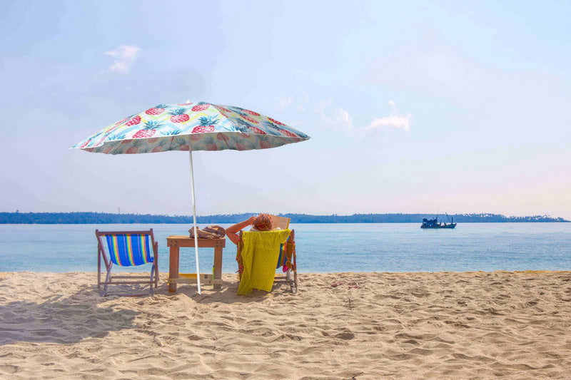 Beach Umbrella 180cm Pineapple Design