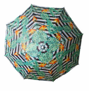 Beach Umbrella 180cm Bird Of Paradise Design