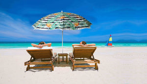 Beach Umbrella 180cm Bird Of Paradise Design