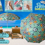 Beach Umbrella 180cm Bird Of Paradise Design